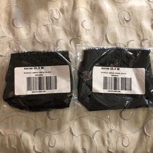 Victoria S Secret Intimates Sleepwear Set Of Raw Cut Bikini Lace Panties Black Size M