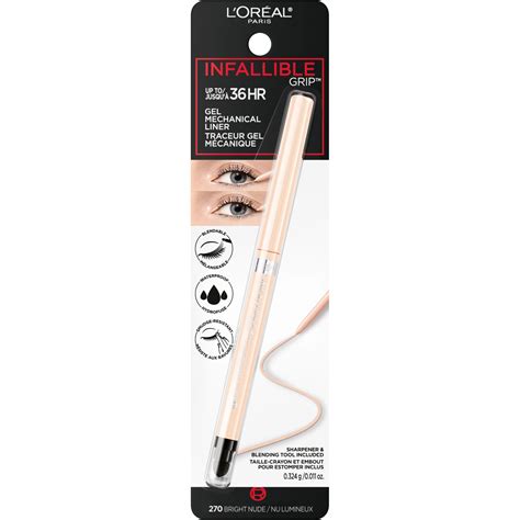 L Oréal Paris Infallible Grip Mechanical Gel Makeup Eyeliner Bright Nude Shop Eyeliner at H E B
