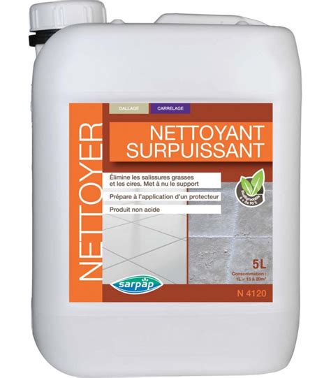 Nettoyant Surpuissant Pour Carrelage Et Dallage 5 L Sarpap