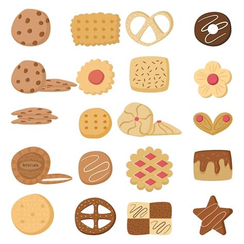 Premium Vector Hand Drawn Cookies Clip Art Collection