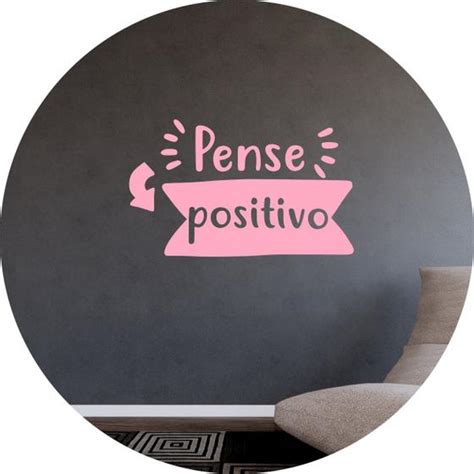 Adesivo Parede Sala Frase Pense Positivo Melhor Adesivo Adesivo De