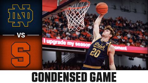 Notre Dame Vs Syracuse Condensed Game 2023 24 ACC Men S Basketball