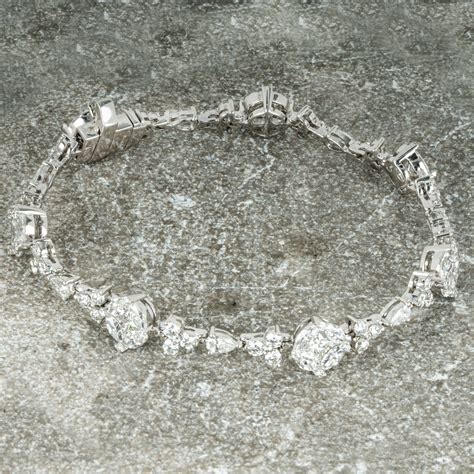 White Gold Diamond Bracelet 6.77ct TDW | Rich Diamonds