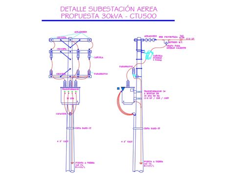 Diagrama Unifilar De Una Subestacion Electrica Tipo Poste Un