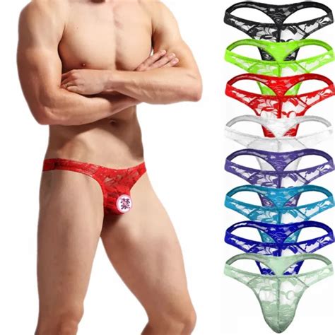 Pack Mens Thongs G String Sissy Lingerie Underwear Sexy Briefs Panties Eur Picclick It