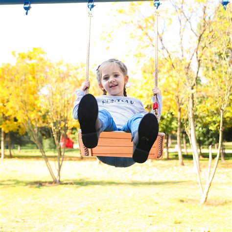 Rope With Rectangle Plastic Seat Swing Kids Hangin... – Vicedeal