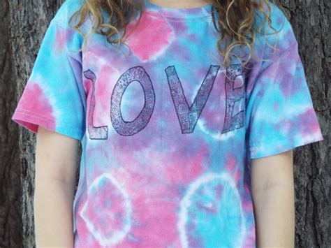 Girls Love Shirt Kids M Girls Tie Dye Shirt Zentangle