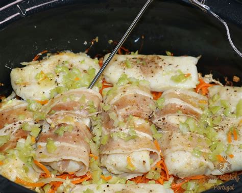 Lombos De Pescada Bacon Na Slow Cooker