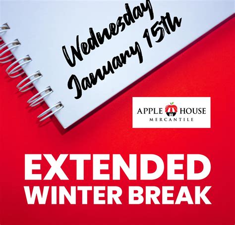 Apple - ️ Winter Break Update from Apple House Mercantile! ️ Due to the
