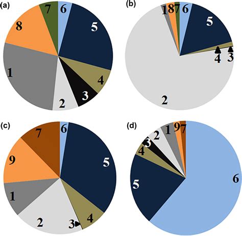 Pie Chart Representing The Comparative Abundance Of The Most Common