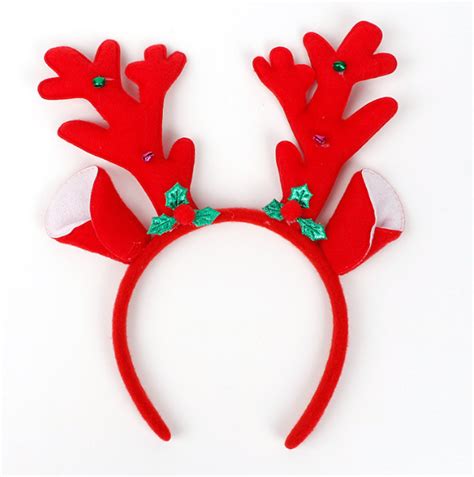 Santa Raindeer Headband Xmas Party Costume Fancy Christmas Tree Sequin Bow Uk Ebay