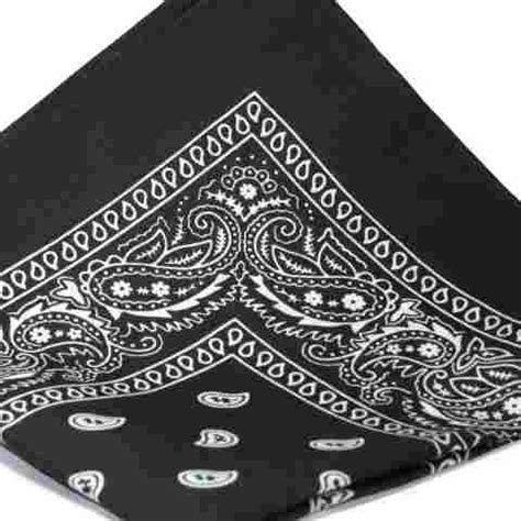 Bandana Tuch Schwarz Paisley Baumwolle Halstuch Kopftuch Schal