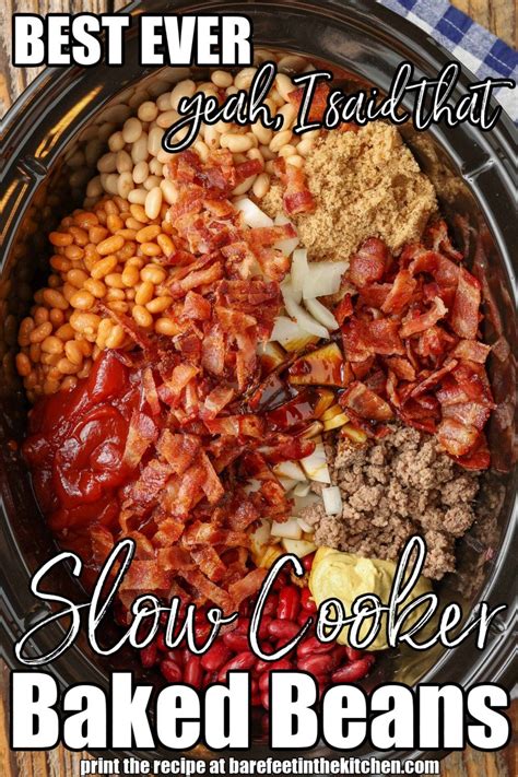 The Best Slow Cooker Baked Beans Slow Cooker Baked Beans Beans