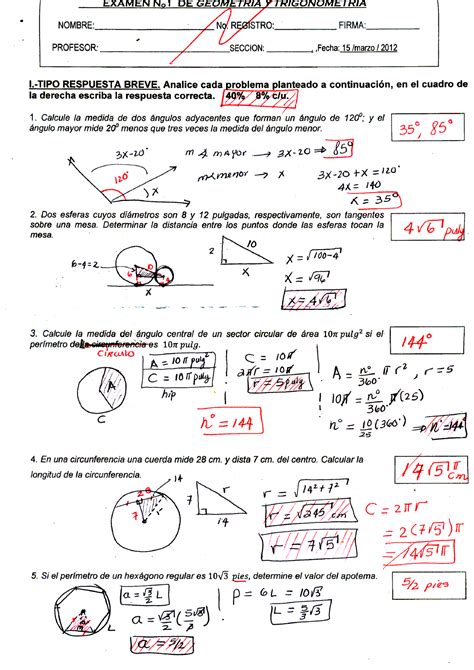 Examen Primer Parcial Mm Geometria Y Trigonometria Studocu