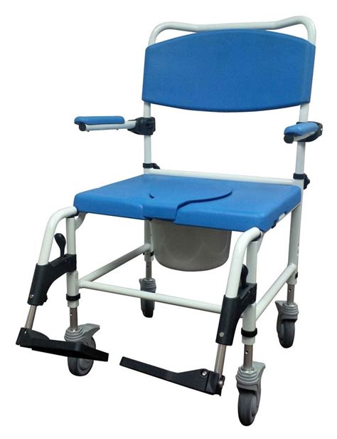 Drive Bariatric Aluminum Rehab Shower Commode Chair W Two Rear Locking