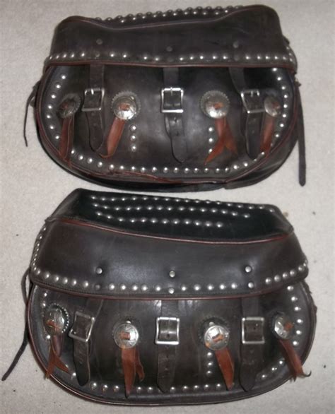 Harley Panhead Knucklehead Leather Saddlebags Vintage Saddle Bags Buco