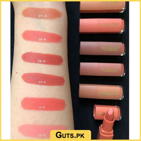 Miss Rose Semi Matte Lipstick Nude Set Gutspk