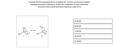 Solved Consider the two resonance forms of acetate ion, and | Chegg.com