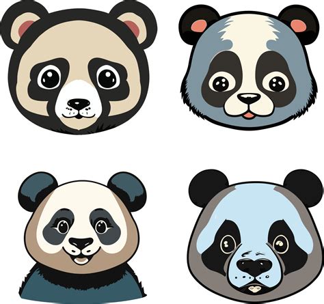 Avatar Cute Face Panda Vector Illustration In Cartoon Style 24521242