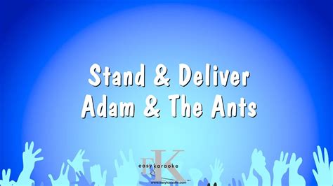 Stand Deliver Adam The Ants Karaoke Version YouTube