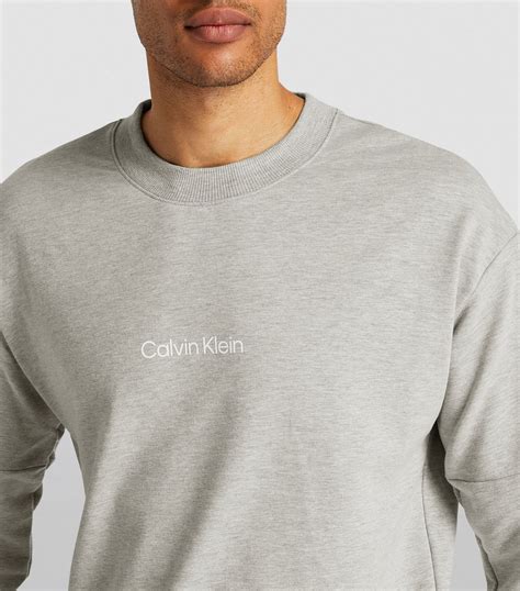 Calvin Klein Grey Crew Neck Sweatshirt Harrods Uk