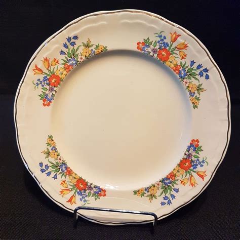 Set Of Vintage Floral Side Plates Alfred Meakin Norma Pattern