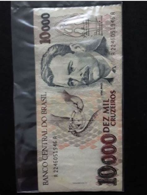 Brasil 10 000 Cruzeiros Nota De Colecionador Produto Vintage E