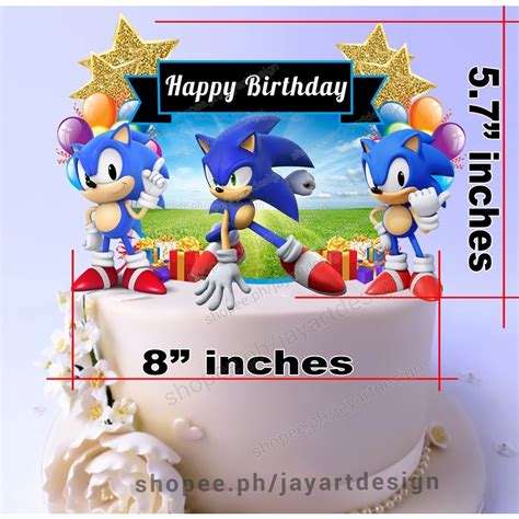 Super Sonic Theme Cake Topper Shopee Philippines