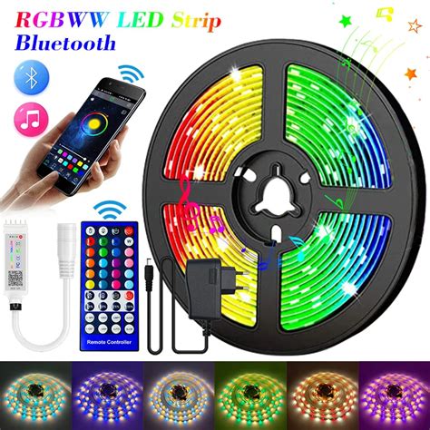 Bande Lumineuse Led Rgb W W Bluetooth Flexible M M M Dc