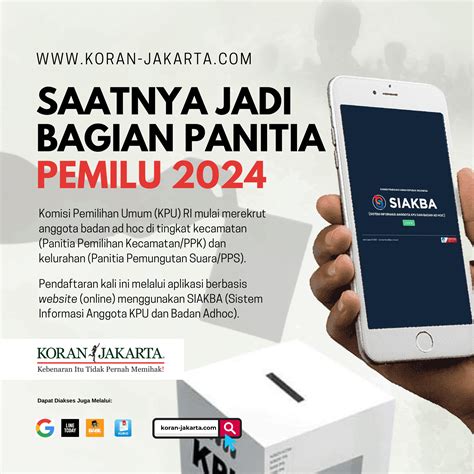 Infografis Syarat Jadi Panitia Pemilu Koran Jakarta