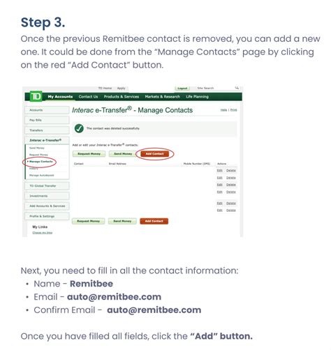 How To Set Up A E Transfer From Td Bank With Remitbee