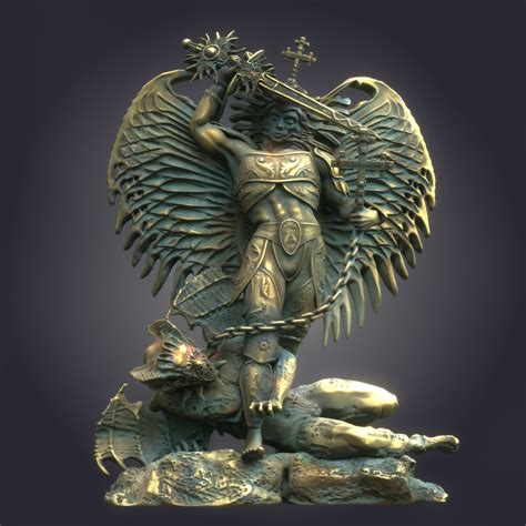 3D Archangel Michael Fights Lucifer - TurboSquid 2155200