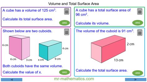 Volume And Surface Area Of Cuboids Mr Mathematics