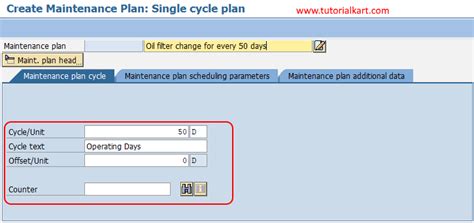 Sap Pm Create Single Cycle Maintenance Plan In Sap