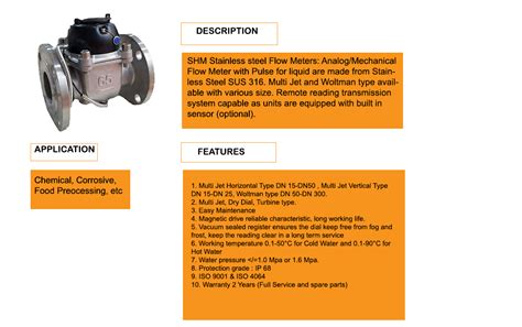 FLOW METER SHM PT SRIAYU MULTI KREASI