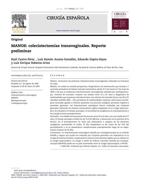 PDF MANOS colecistectomías transvaginales Reporte preliminar