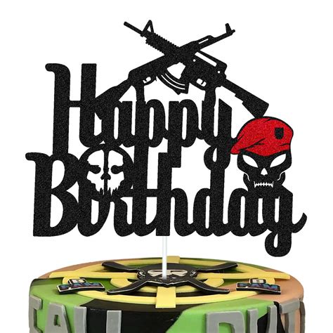 Buy Video Game Cake Topper For Call Duty Themed Happy Birthday Cake