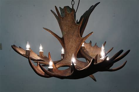 Large Real Moose Antler Chandelier Mysite