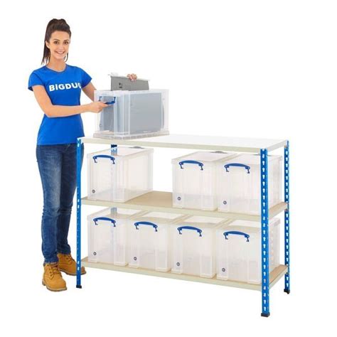 Big Shelving Bay With X Litre Really Useful Boxes Shelving