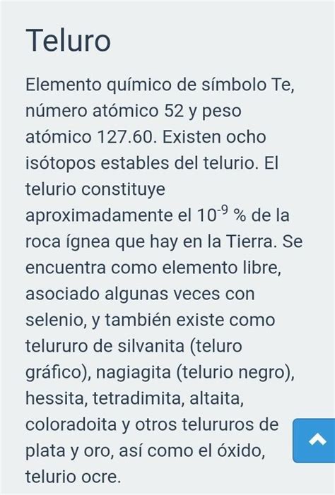 Características o propiedades del telurio polonio y livermorio