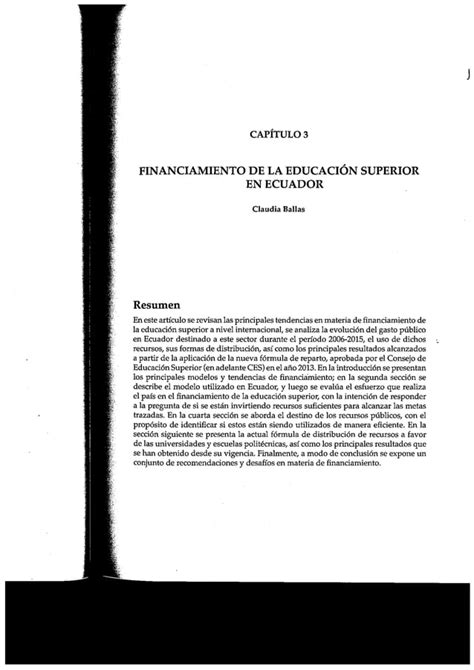 Universidad Urgente Capítulo 3 Financiamiento de la Educación