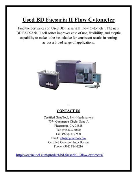 Used Bd Facsaria Ii Flow Cytometer