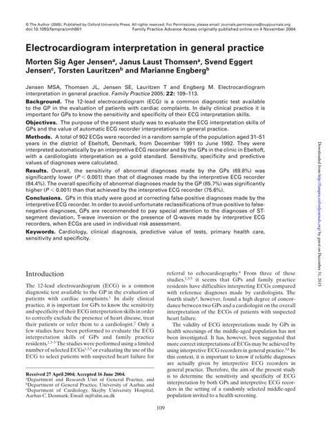 (PDF) Electrocardiogram interpretation in general practice