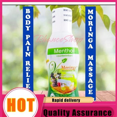 Original V Moringa Menthol Liniment Massage Oil For Body Pain Relief Essential Body Ointment Rub