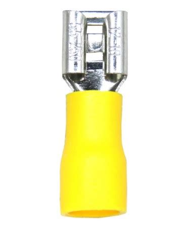 Terminal Faston 1 4 Hembra Forro Amarillo Calibre 10 12