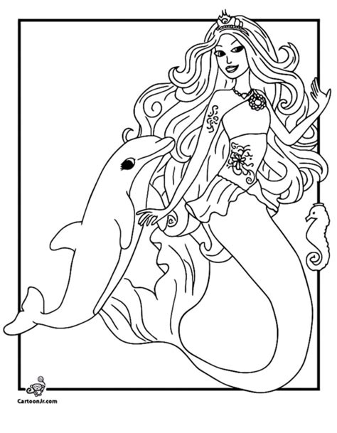 Barbie Mermaid Coloring Pages Sketch Coloring Page Barbie Coloring ...