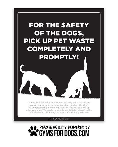 Dog Park Signs - Black & White | Dog Playground Equipment | Dog Park ...