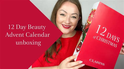 Day Of Beauty Advent Calendar Unboxing Clarins Christmas Youtube