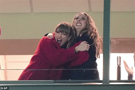 Taylor Swift And Brittany Mahomes Solidify Bff Status Pop Megastar Borrows Red Teddy Coat Of