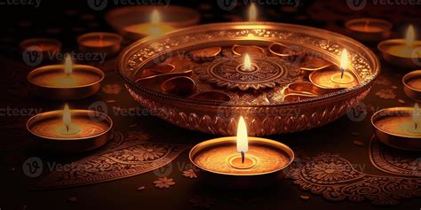 diwali background with candle light AI 21900452 Stock Photo at Vecteezy